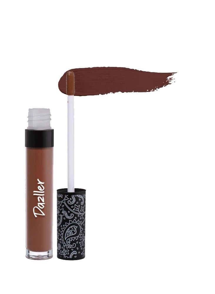 Dazller All Day Quick-Dry Lipcolour, Ultra-Matte, Smudge-Proof, Moisturising with Kokum Butter, Brown (DLC039) - Image 1